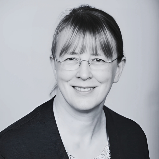 Black and white photo of kate stewart