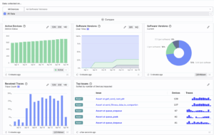 A screenshot of what it would look like to track a wearable IoT device fleet in Memfault. 